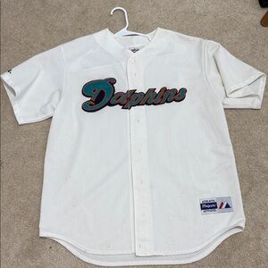 Vintage White Dolphins Logo Jersey